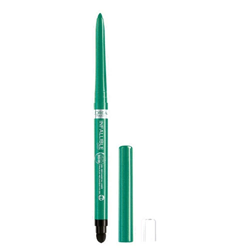 L'Oreal Paris Infallible Grip Mechanical Gel Eyeliner Pencil, Smudge-Resistant, Waterproof Eye Makeup with Up to 36HR Wear, Emerald Green, 1 Kit