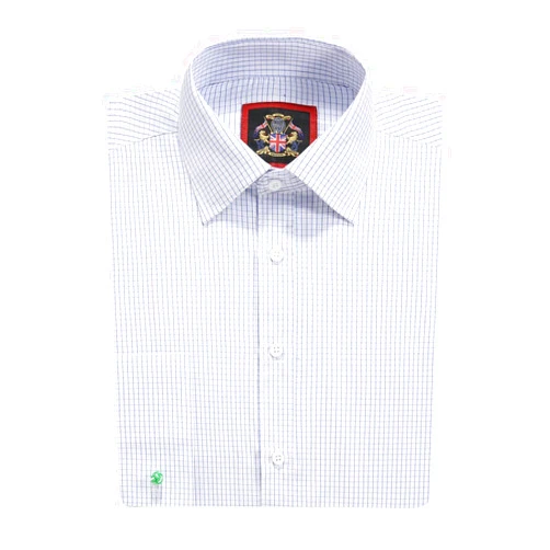 JANEO BRITISH APPAREL Nos Tibi Serviat UK Co Mens Regular Formal Dress Check Shirt,Double Cuff,Cotton Rich,Business Work Dress,Long Sleeve,by Janeo British Apparel