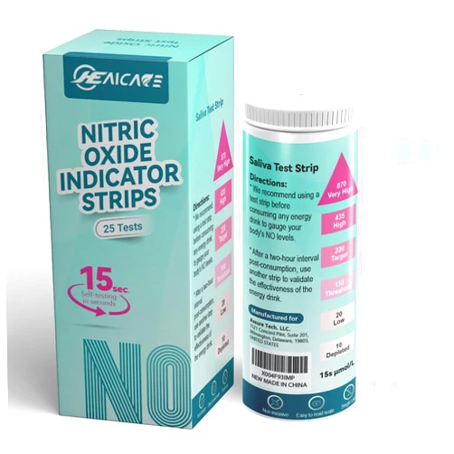 HealCare Nitric Oxide Indicator Strips-25 Strips, Rapid Results Saliva Nitric Oxide Testing Strip, Cardiovascular Health Measuring The Quantity of Nitric Oxide Get Results in Just 15 Seconds