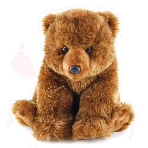 The Petting Zoo Grizzly Bear Stuffed Animal Plushie, Gifts for Kids, Wild Onez Animals, Bear Plush Toy, 12 inches