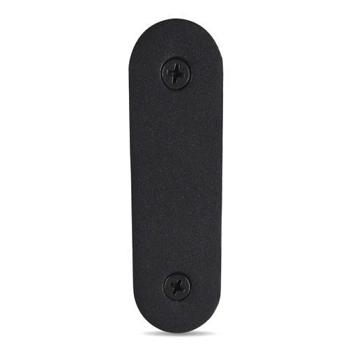 SHUS LIVE Doorbell Cover Plate, Metal Doorbell Blanking Plate Cover, Doorbell Button Cover Chime Guard Plate, Doorbell Faceplate Hole Cover for Wall Outside, Weather Resistant, Aesthetic Decoration - Black