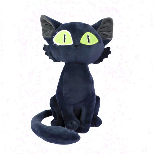 Catacombic Black Cat Plush - Cat Stuffed Animals - Japanese Anime Plush Black Cat Stuffed Animal 12 inches (Black cat Plush)