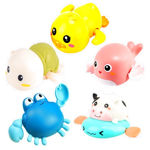 ZHFUYS Bath Toy,Cute Animal Clockwork Bathtub Swimming Pool Toy,Baby Bath Toys for Toddlers 1-3, Boys & Girls Water Bath Toy Set,5 Pack