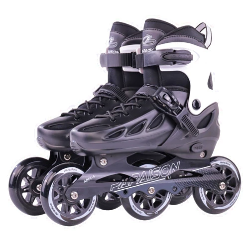 PAPAISON Adult Adjustable Inline Skates for Men Women with 3 100mm Wheels, Outdoor Blades Female Male Fitness Speed Racing Skates, Roller Skates for Teens Boys Girls