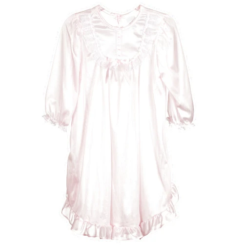 Laura Dare Baby Girls Pink Long Sleeve PJ Nightgown, 09m