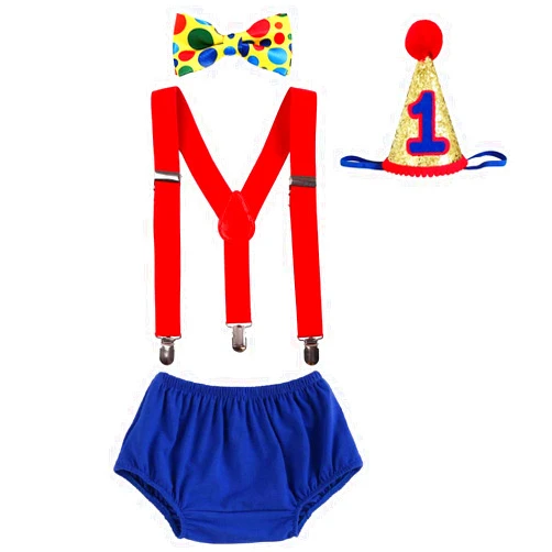 FYMNSI Baby Boy Circus 1st Birthday Outfit Cake Smash Shorts Suspenders Bowtie Headband Photo Props Party Costume