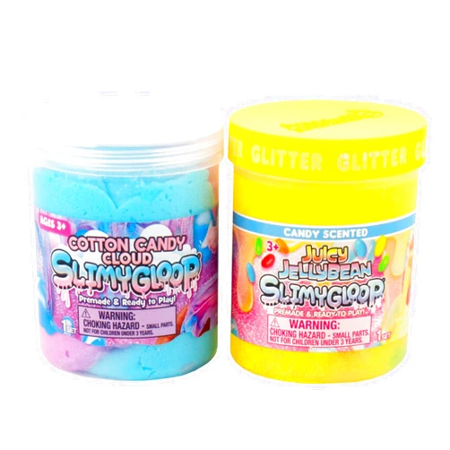 SLIMYGLOOP Sweet Treat Slime Bundle, 2-Pack Scented Slimes, Fluffy Vanilla Cloud Slime and Candy-Scented Glitter Slime for Kids, Slime Party Favors for Kids 8-12, Slime Kit for Girls Ages 8-12