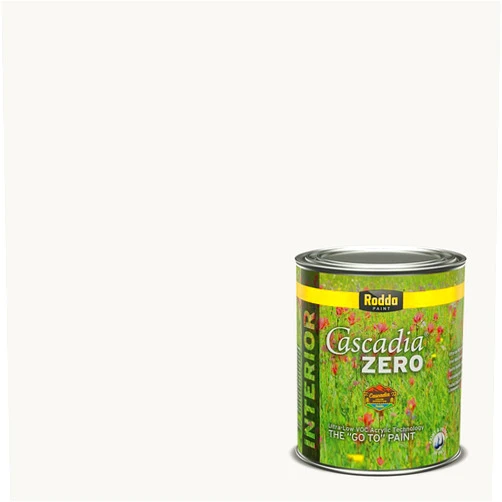Rodda Paint CASCADIA ZERO Interior Flat Paint & Primer in One, Quart, Dove White