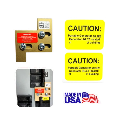 Gen Interlock GE-200A GE General Electric Generator Interlock Kit for 150 or 200 amp Main Breaker Panel