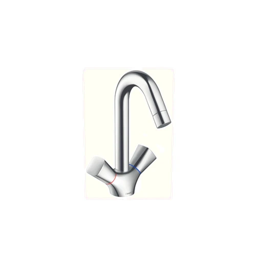 hansgrohe Logis Modern Low Flow Water Saving 2-Handle 1 9-inch Tall Bathroom Sink Faucet in Chrome, 71222001
