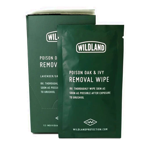Wildland Poison Oak & Poison Ivy PREVENTION WIPES | Prevent Rash and Itch before it starts | Extremely effective Urushiol removal formula | Lightweight, Individually Wrapped (Sachet of 12)