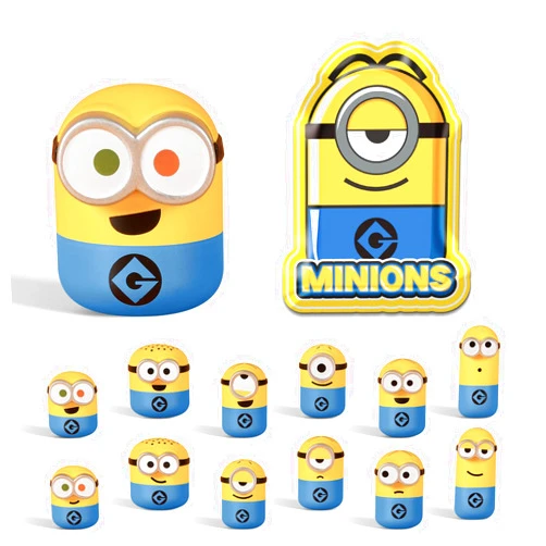 Minions Blind Box Action Figures 1 Pcs, Mini Collectible Stacking Toys for Home Decor Desk Accessories, Despicable Me Gifts for Adults & Kids Age 3+, Q-Topping Classic Series, 1 Blind Bag