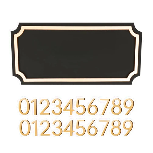 Zzxwaitt House Numbers for Outside, Address Plaques, Mailbox Numbers, Two Sets of Numbers from 0-9, Personalized Address Signs for House, Mailbox, Apartment, Office, Hotel, Classroom, Garden. Decorative Numbers Plaque.