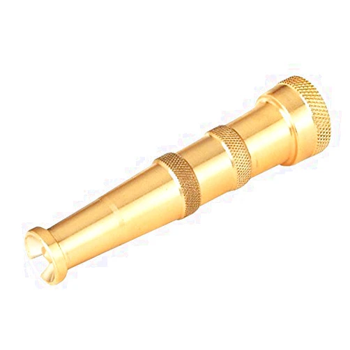 Rocky Mountain Goods Heavy Duty Brass Hose Nozzle - 5” Large Nozzle with Adjustable Spray from Mist Heavy Jet Stream - Ideal for Cleaning or Watering - Leakproof Washer