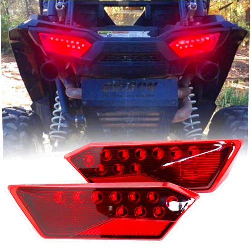 Atubeix LED Taillights Rear Brake Lamp Assembly for Polaris RZR 900 XP 1000 4 XP 1000 S 900 XP XP 4 XP 4 1000 Turbo 2014-2019 2pcs (Red)