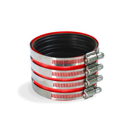 SUPPLYGIANT Supply Giant 37622CS No-Hub Coupling Heavy Duty Colored Shield, 4 inch, Red