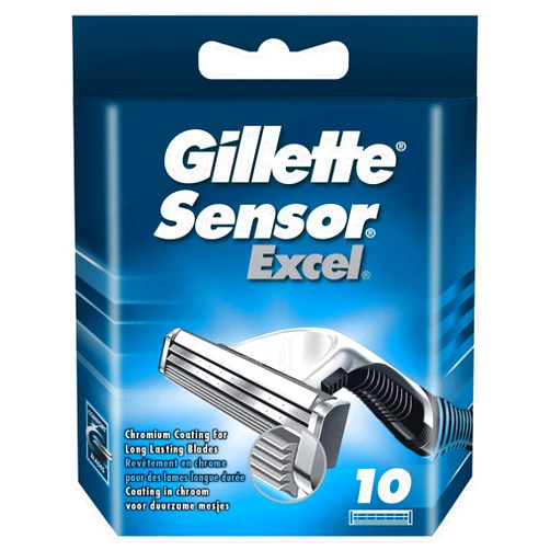 Gillette Sensor Excel Razor Blades for Men Pack of 10 Blades