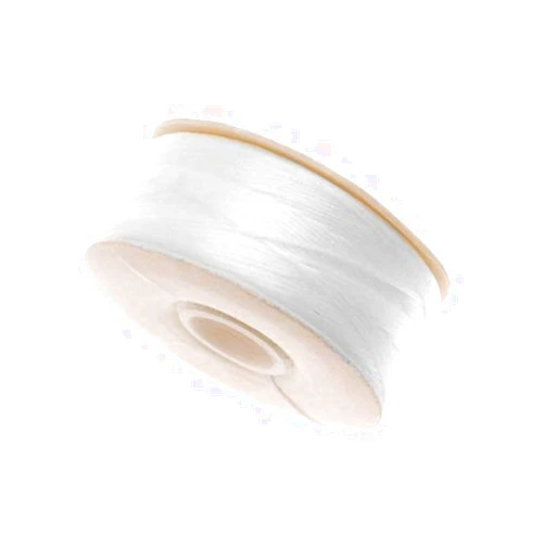 Pentel 64-Yard NYMO Nylon Beading Thread Size D for Delica Beads, White