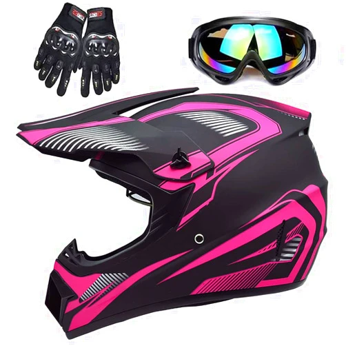 TXXFWJ Adult 4 Wheeler Helmet, Motocross Helmet DOT/FMVSS-218 Certification Comfortable and Breathable Full Helmets for Locomotives Used in All Seasons