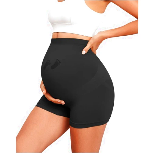 Y25D Maternity Shapewear Seamless Underwear Over Bump Pregnancy Shorts High Waist Panties Under Dress Belly Support