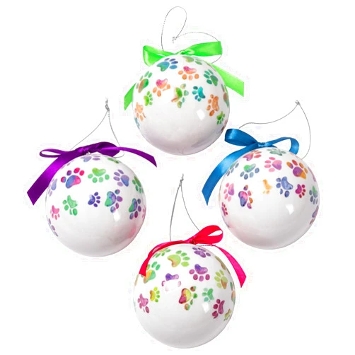 GreaterGood Painted Paws Ornaments - Set of 4
