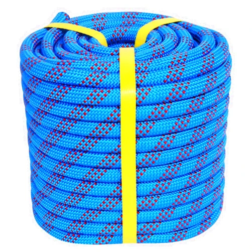 CRAYZA Double Braided Arborist Rigging Rope (1/2 in x 100 ft) Strong Polyester Rope 48 Strands for Tree Work Pulling Swing Sailing, Blue/Red
