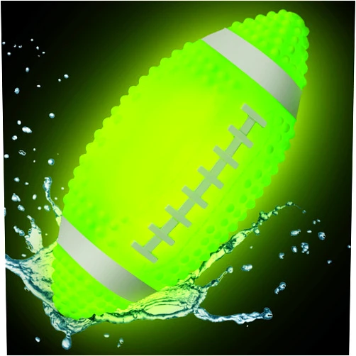 Hiboom Glow in The Dark Football, 9.25 Inches Light up Waterproof Football, Swimming Pool Diving Toys for Under Water Game, Outdoor Footballs for Beach Games and Water Sports Pool Part (Green)