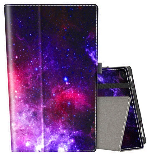 VORI Folio Case for Amazon Fire HD 8 Tablet (8th/7th/6th Generation, 2018/2017/2016 Release), Slim Premium PU Leather Stand Protective Cover with Auto Wake/Sleep, Nebula