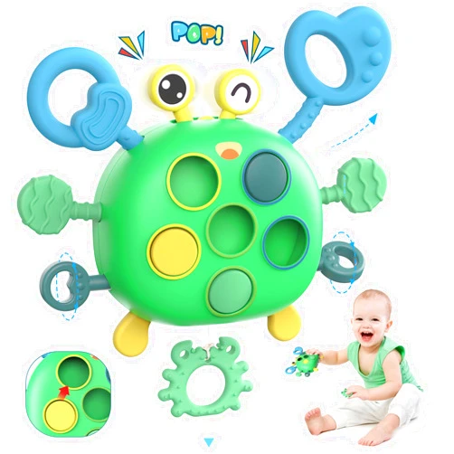 SUPFEEL Montessori Toys for 1 Year Old, Baby Toys 18 Month Old Toddler Sensory Toys for Educational Pull String Toys Fine Motor Skills, Infant Travel Essentials Airplane Car Seat Toys Gifts for Boys Girls