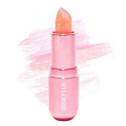 Winky Lux Glimmer Balm, pH Lip Balm, Color Changing Lipstick & Tinted Lip Balm, Hydrate & Plump with Buildable Pink Finish, Pink Opal