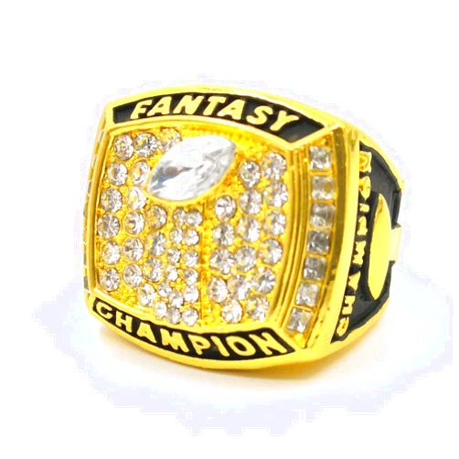 TUOYU Custom Fantasy Football Championship Silver Gold Rings Trophy Prize No Years