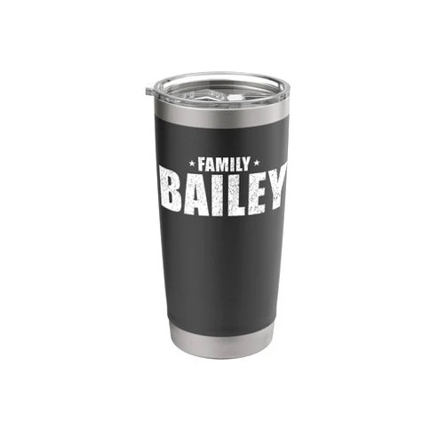 Bailey Retro Family Matching Design Last name Bailey Family Name Matching Bailey Last name Stainless Steel Insulated Tumbler