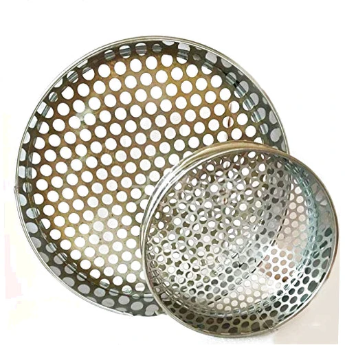 MESH-NK123 Sieve mesh, Round Hole Sieve 304 Stainless Steel Mesh Sieve 0.5-50mm Kitchen Food Bean Filter Screen Fruit Blueberry Sieve Strainer Sifter - (Color: Hole Dia 25mm; Size: 15cm Dia)
