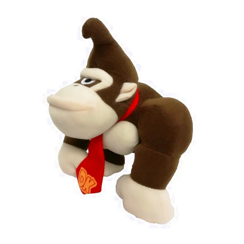 RGVV Super Ma All Star Collection Donkey Kong Stuffed Plush Wearing A Red DK Tie 8.4