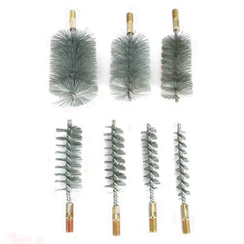 Baisiky 1Pc 25mm Diameter Round Tube Pipe Cylinder Bores Cleaning Stainless Steel Wire Brush
