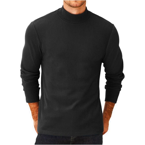 COOFANDY Men's Mock Turtleneck Sweater Long Sleeve Half Neck Pullover Thermal Casual Ribbed High Neck Pullover Sweater