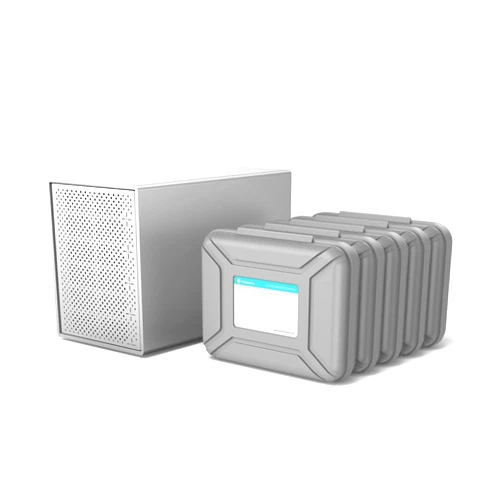 Yottamaster 5 Bay HDD Enclosure with 5 Pack Hard Drive Protective Cases [PS500U3&B4-5]