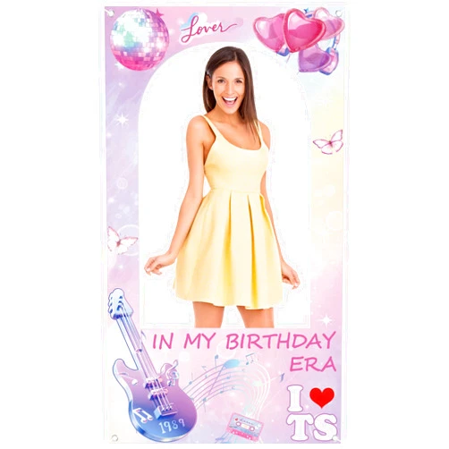 Generic Popular Birthday Party Backdrop Decorations Music Themed Party Photo Booth Props for Girls Fans Celebration Birthday Bachelorette Party Supplies 43.30 x 78.74in