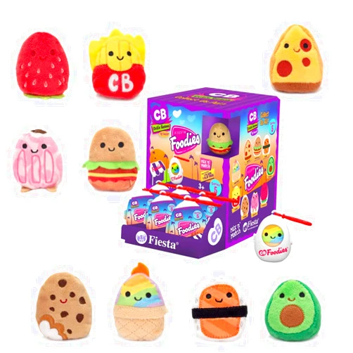 Fiesta Mystery Mini Cutie Beans Foodies Stuffed Animal Plush Clip-On Toys Series 5-2 Piece Set