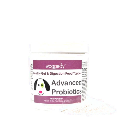Waggedy Advanced Dog Probiotics Gut and Digestion Food Topper – Probiotic Powder with Digestive Enzymes & Papaya – Gentle Probiotics for Dogs 6+ Weeks – Supports Gut Balance, Comfort & Immune Health