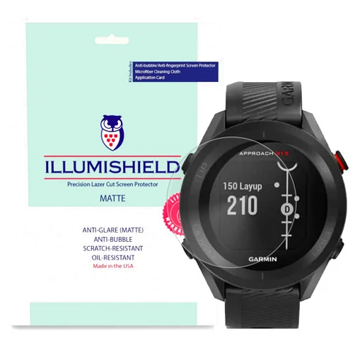 ILLUMISHIELD Matte Screen Protector Compatible with Garmin Approach S12(6-Pack) Anti-Glare Shield Anti-Bubble and Anti-Fingerprint PET Film