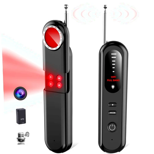 EVESKY Hidden Camera Detector for Travel,Bug and Spy Camera Detector,GPS Tracker Detector for Car,RF Bug Scanner,Hidden Camera Device Detector for Hotels,Anti-Spy Tracker Finder 5 Sensitivity Levels,3 Modes