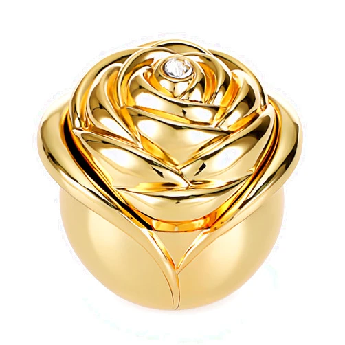 Hipiwe Rose Shape Vintage Jewelry Box - Gold Metal Trinket Organizer Small Jewelry Storage Holder Treasure Box Case Keepsake Box for Rings Earrings Necklace Gift for Girls Women, Large
