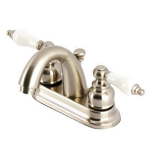 Kingston Brass KB5618PL Restoration 4-Inch Centerset Lavatory Faucet, Brushed Nickel