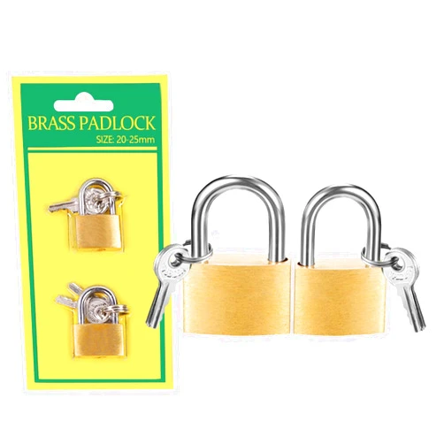 MEGANEOPRE 2 Pcs Small Solid Brass Locks with Keys, 20mm + 25mm Mini Key Locks, for Luggage Locks, Backpack Small Locks, Gym Locker Padlocks, Jewelry Box Locks… (20-25mm)