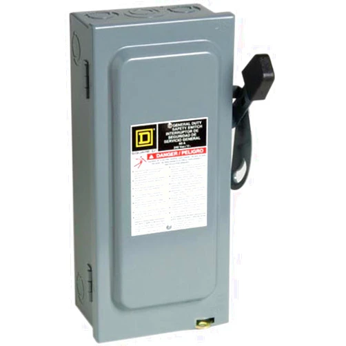 Schneider Electric Square D - D322N 60-Amp 240-Volt Three-Pole Indoor General Duty Fusible Safety Switch with Neutral
