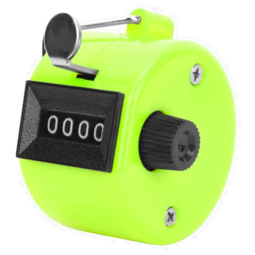 Socobeta Knob Reset ABS Plastic shell Stable Reliable Counter for Data Statistics[green]
