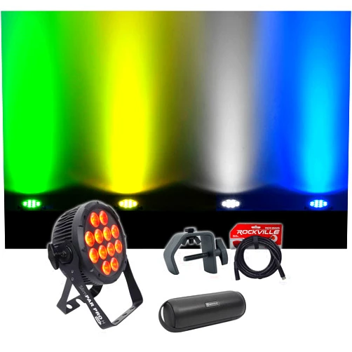 CHAUVET DJ SlimPar Pro H USB D-Fi RGBAW+UV LED Wash Light+Cable+Clamp+Speaker
