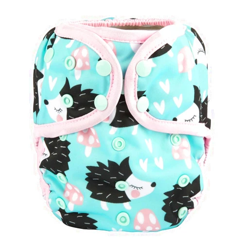 Sigzagor Baby Diaper Cover Nappy One Size 8lbs to 36lbs (Hedgehog)