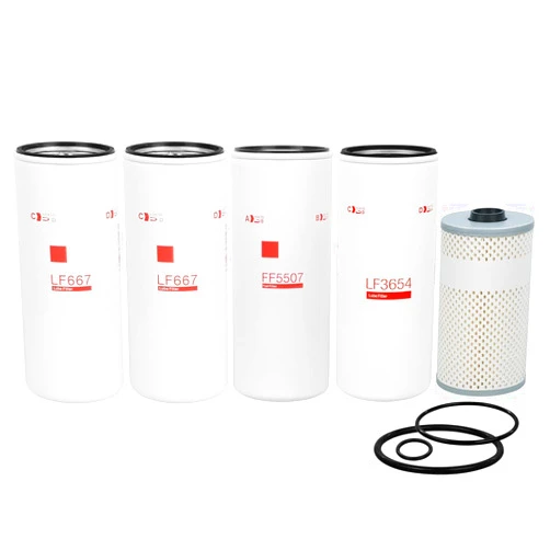 Wzyufon D12 D13 Oil Change Kit Fuel Oil Filter LF667(X2),LF3654,FF5507,FF5369 Replaces Part number 20972293 21707133 21707132 P9407 LFP8642 51660